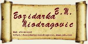 Božidarka Miodragović vizit kartica